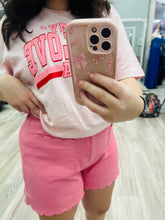 Pink Scalloped Shorts