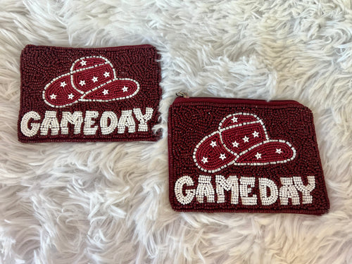 Game Day Beaded Pouch