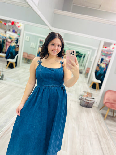 Denim Maxi with Bows