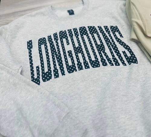 Longhorn Polka Dot Crewneck