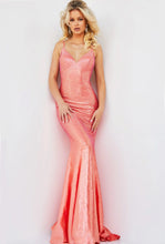 Backless Peach Hot Stone Dress