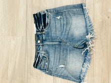 High Rise Fray Hem Shorts