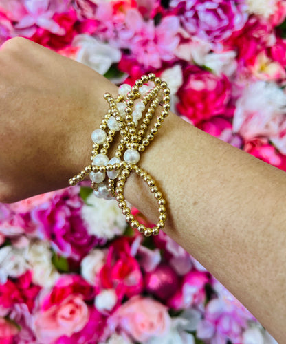 Bow Beaded Bracelet Sets