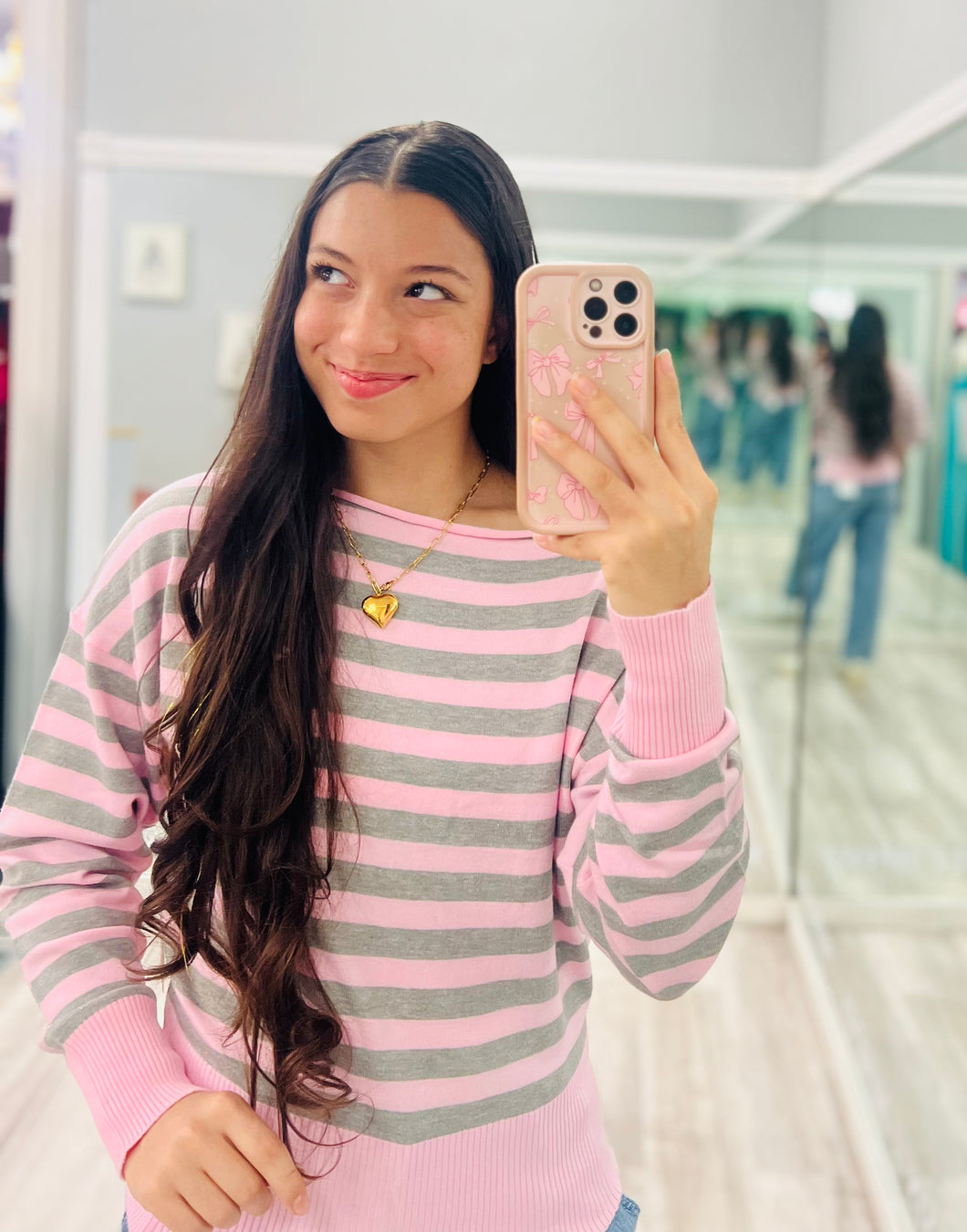 Striped Scoop Neck Sweater