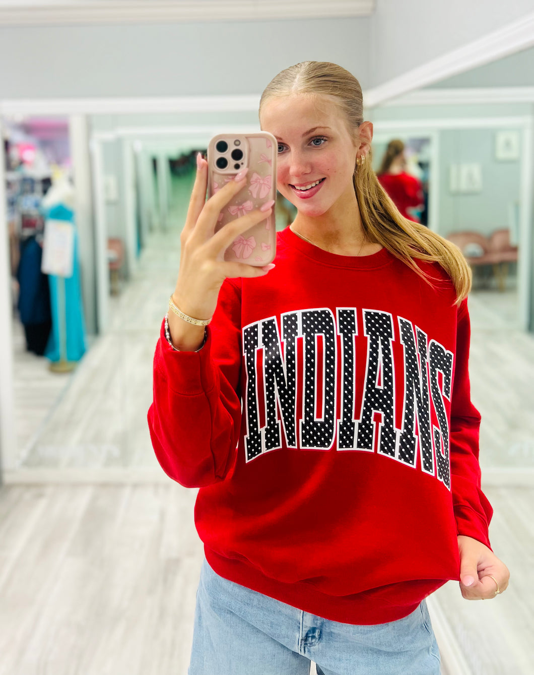 Indian Polka Dot Crewneck