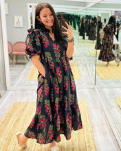 Fall Black Floral Maxi