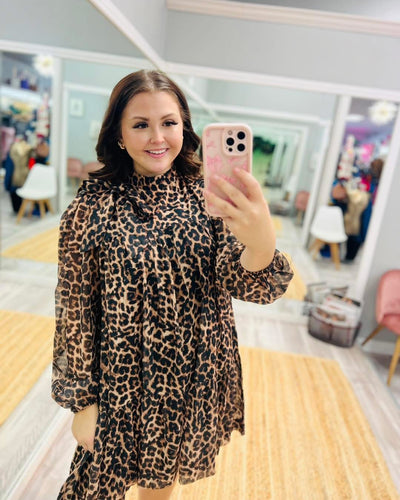 Leopard Long Sleeve Dress