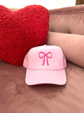 Embroidered Pink Bow Hat