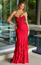 Red & Ruffled Prom Dress