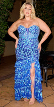 Royal Blue Tiered Ruffle Dress