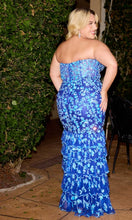 Royal Blue Tiered Ruffle Dress