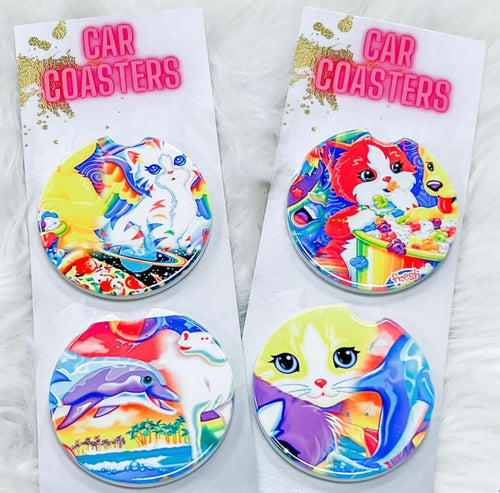 Lisa Frank Car Coasters
