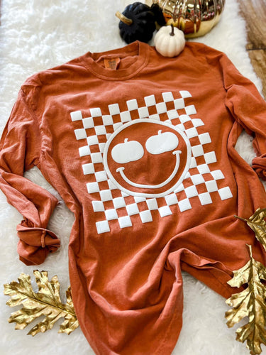 Checkered Pumpkin Shirt