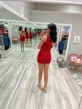 Red One Shoulder Dress