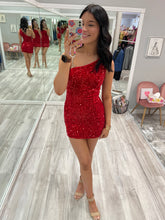 Red One Shoulder Dress