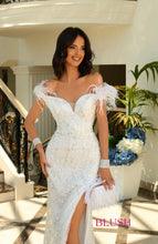 Feather Shoulder Statement Dress