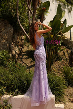 Lilac Chunk Glitter Floral Dress