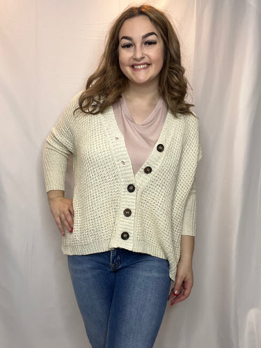 Knitted Cream Cardigan
