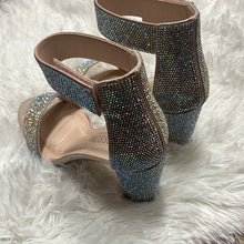 Nicky Blush Shimmer Ankle Wrap Heel