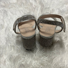 Zanna Silver Rhinestone Chunky Heel