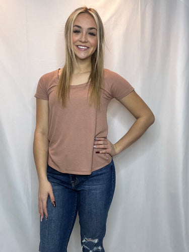 Ribbed Round Neck Top