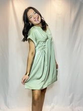 Satin Double Pocket Dress