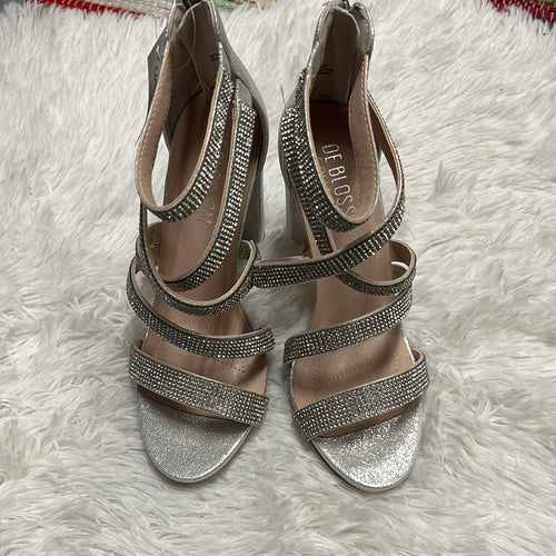 Cristy Criss Cross Silver Rhinestone Heel