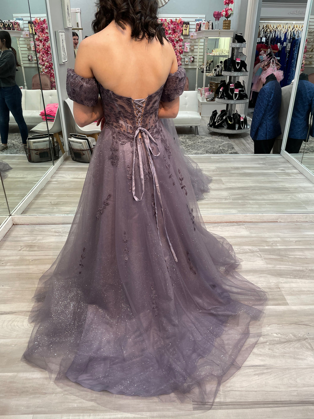 Dark purple floral dress – Moments to Remember Dark purple floral dress – Moments to Remember