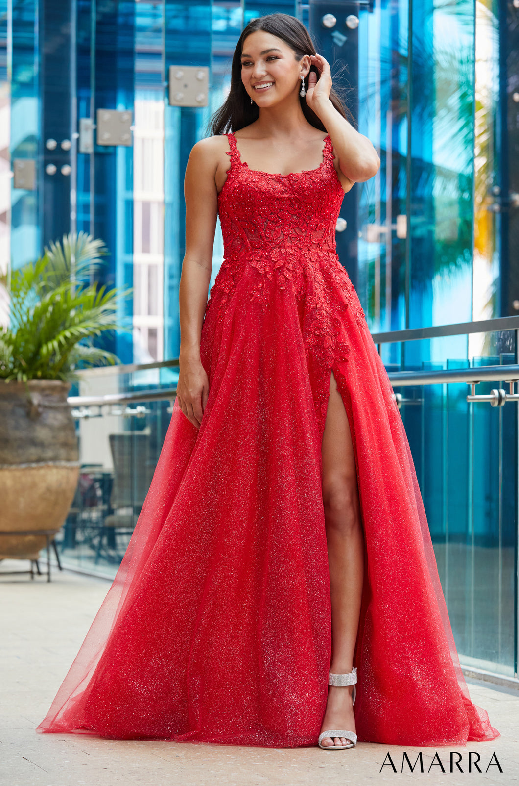 red corset back dress Long Red Satin Corset Back Dress