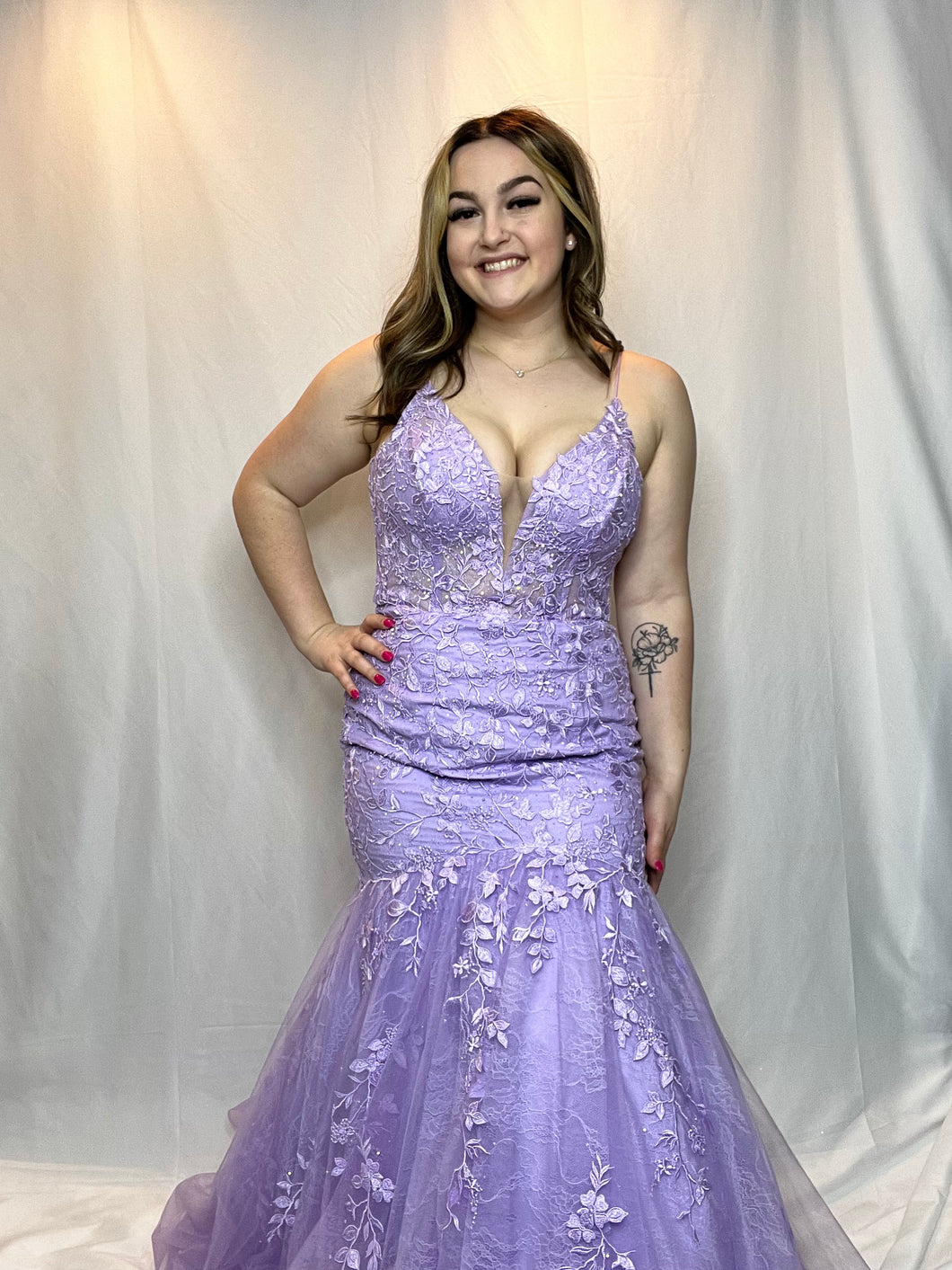 Mermaid Ballgown with back cut out