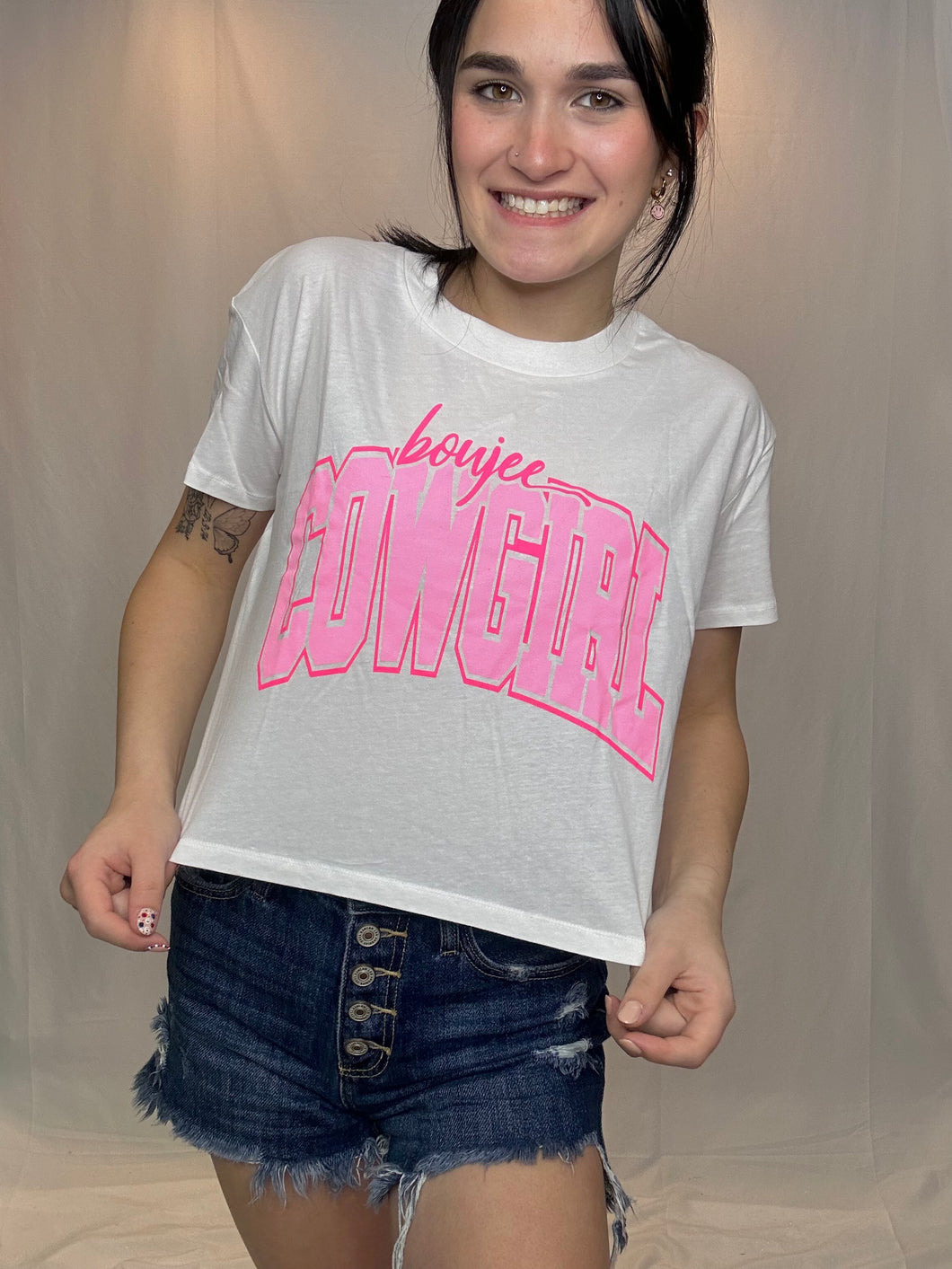 Boujee Cowgirl Cropped T-shirt