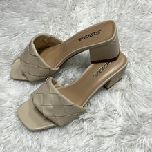 Nude Weave Slide Heel