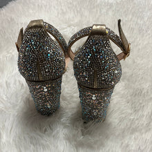 Celina Nude Shimmer Rhinestone Heel