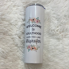 Skinny Tumblers w/ Handle & Metal Straw