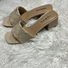 Nude Weave Slide Heel