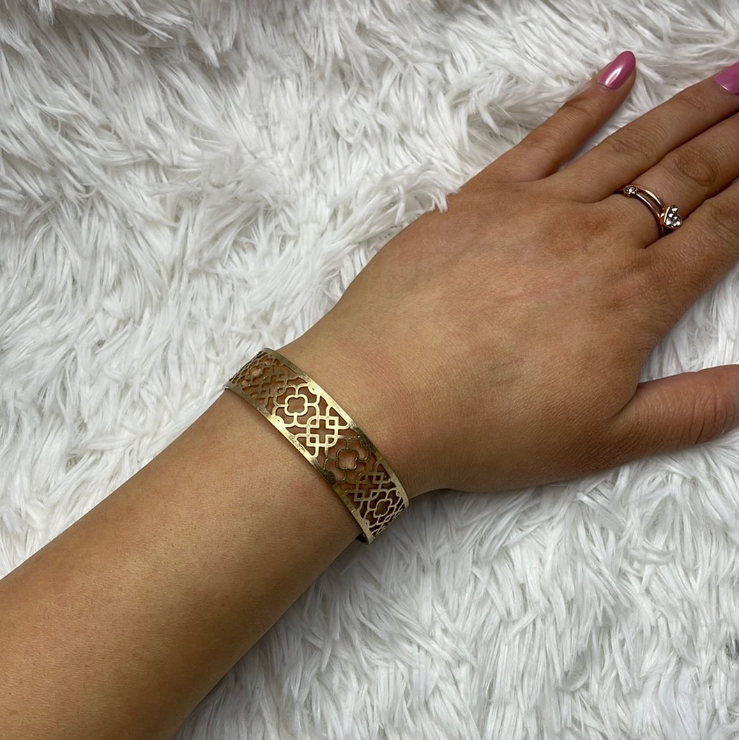 Gold cutout cuff bracelet