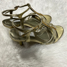 Anneka Gold Diamond Strap Low Heel
