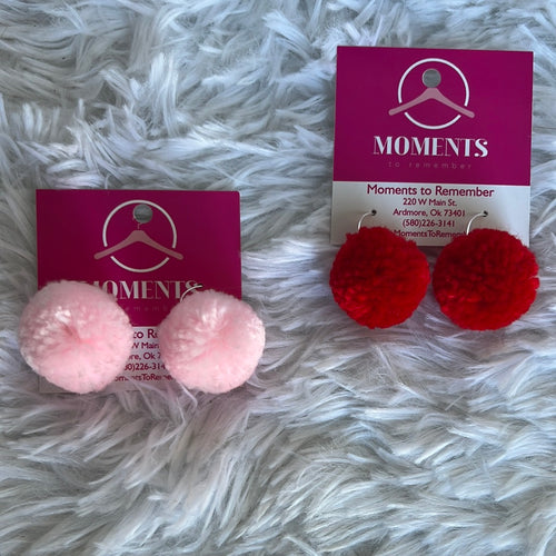 Pom Pom Hoop Earring