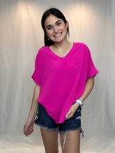 Sheek Pink V-Neck Blouse