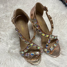 New York Rose Gold Iridescent Stones High Heel