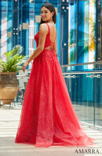 Red Glitter Corset Back Dress