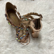 New York Rose Gold Iridescent Stones High Heel