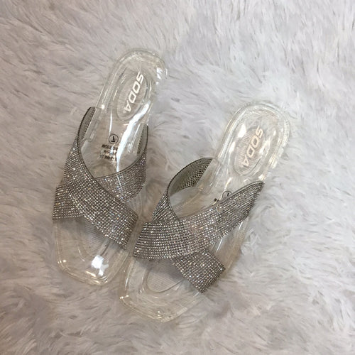 Picture Clear Rhinestone Sandal