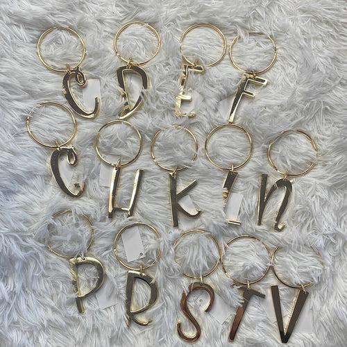Gold Initial Keychain