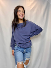 Slate On/Off Shoulder Blouse