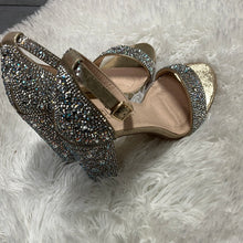 Celina Nude Shimmer Rhinestone Heel