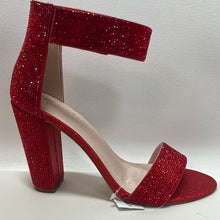 Natasha Red Rhinestone Shoes