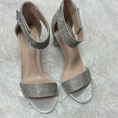 Nicky Silver Rhinestone Ankle Wrap Chunky Heep