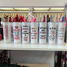 Skinny Tumblers w/ Handle & Metal Straw