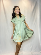 Satin Double Pocket Dress